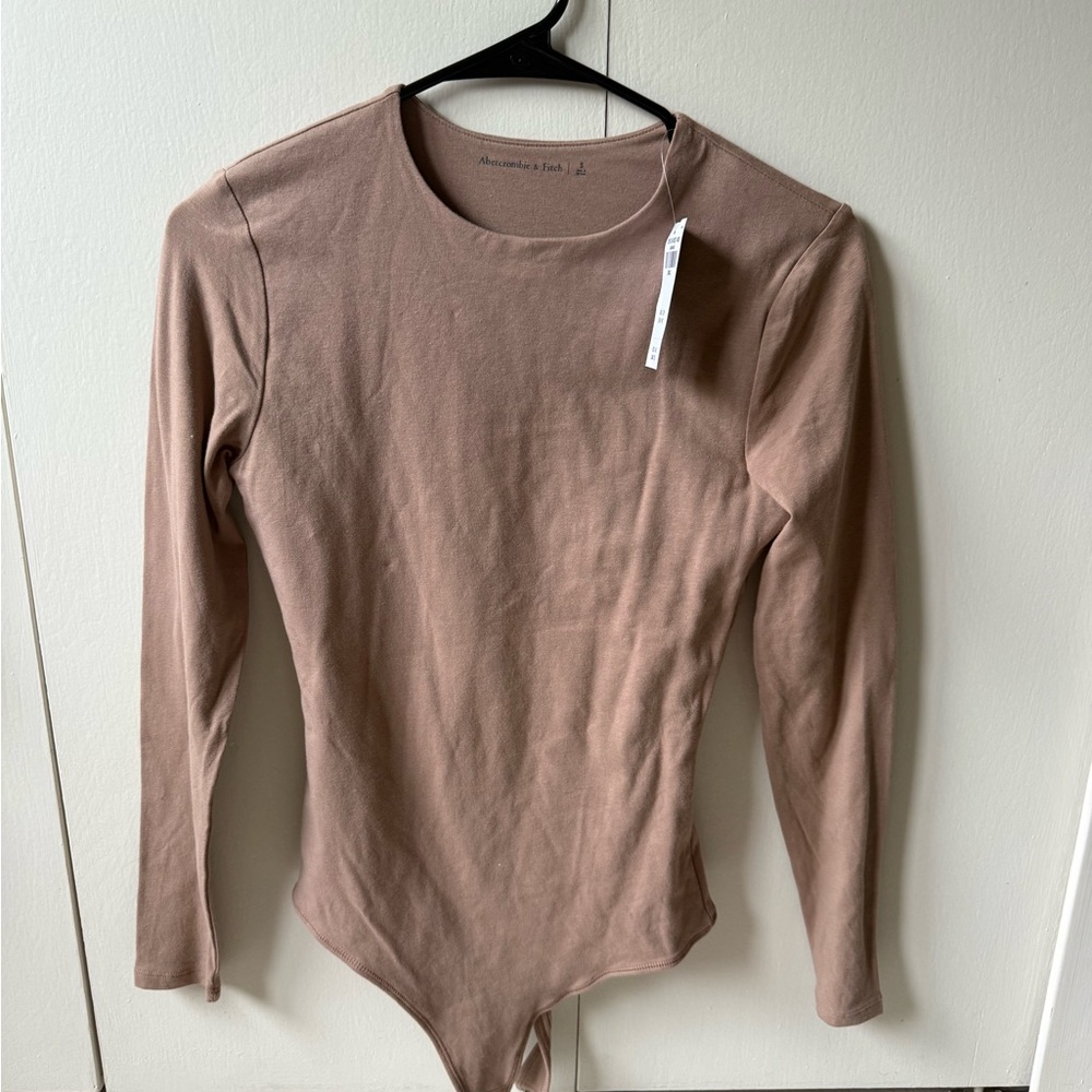 NWT Abercrombie & Fitch Cotton Seamless Fabric Crew Bodysuit